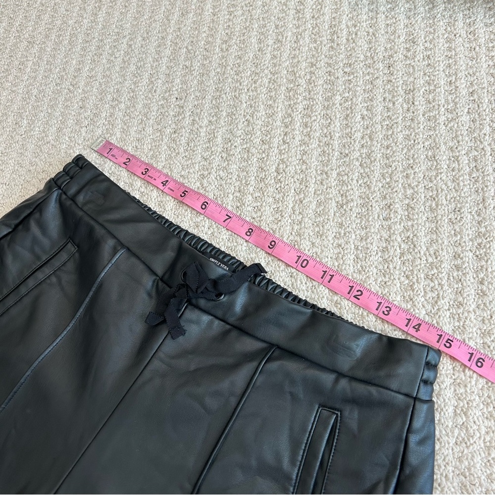 Simply Vera Vera Wang Tapered Faux-Leather Pants - Picture 6 of 9